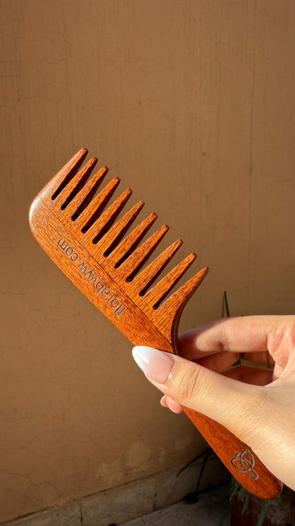 Premium Wide-Tooth Wooden Comb
